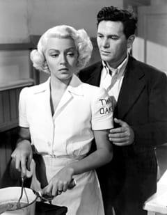 Garfield with Lana Turner, the doomed and incandescent duo in Postman Rings Twice.