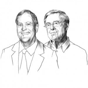 David and Charles Koch: a blight on the face of the planet, and that's not figuratively.