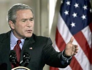 Bush's real-life moronic quality helped to hide the true horror of what he represents. 