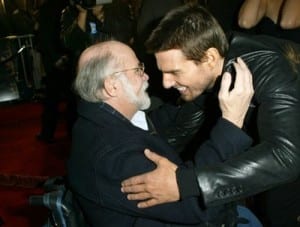 Kovic thanking Tom Cruise for his moving portrayal in Born on the 4th of July.
