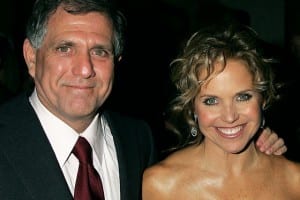 CBS top honcho Les Moonves (net worth $300MM) and Katie Couric (net worth: 60MM).  