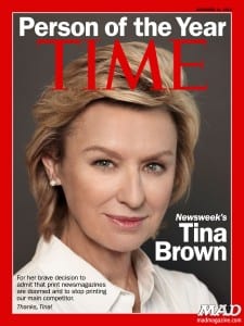 Glitterati queen Tina Brown, perfect maggot for a decomposing media. 
