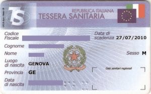 An Italian health service card. That's all you need. 