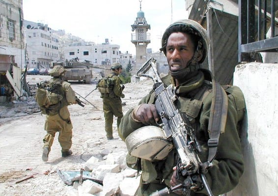 IDF deployed in Nablus, during second Intifada.