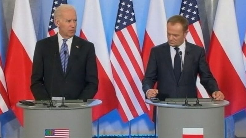 US vice-president Biden in Poland, "assuring neighbors" that whatever happens in Ukraine they have the US in their corner.  Considering it is the USthat provoked the crisis, this is hypocrisy for the ages. 