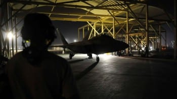 US Jet getting ready for an attack on Syria. 