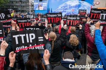 Germans demonstrate against TTIP. (click to enlarge)