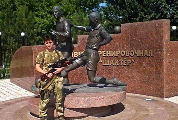 DPR-Serbian volunteer, part of informal international brigades defending Novorossiya. 