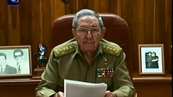 Raul Castro explaining the agreement to the Cuban people. He may have struck a Faustian bargain.