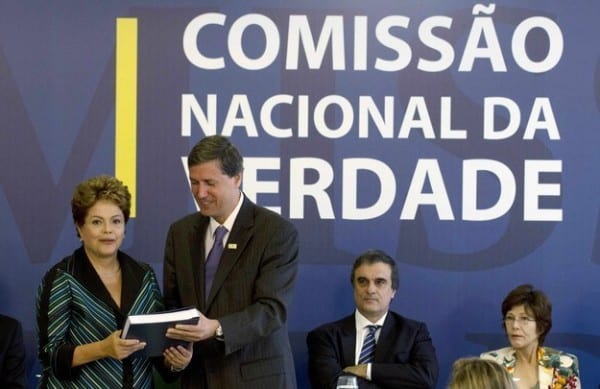 Brazilian President Dilma Rousseff receives the report from the National Truth Commission. Stringer/Brazil / Via Reuters U.S. military officials spent years teaching torture techniques to Brazil’s military, including throughout the South American giant’s lengthy period of military dictatorship, according to a new report.