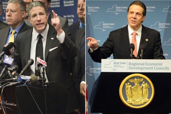 NY Gov, Andrew Cuomo, a fellow Democrat, and repellent opportunist with presidential ambitions, has wasted no time in undermining de Blasio since he took the reins of City Hall. In the Mayor's confrontation with the police, Cuomo promptly sided with the rebellious cops. 