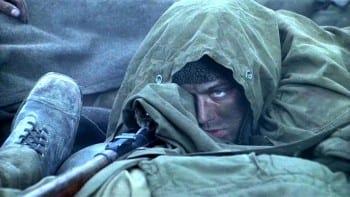Jude Law as Zaitsev in Enemy at the Gates.