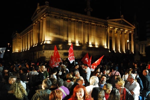 Zyriza rally in Athens (via Adolfo Lujan, flickr)