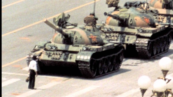 The Tiananmen clash: David vs. Goliath. A triumph of propaganda for teh West. 