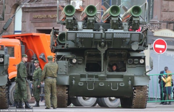 Russian BUK anti-aircraft battery. 