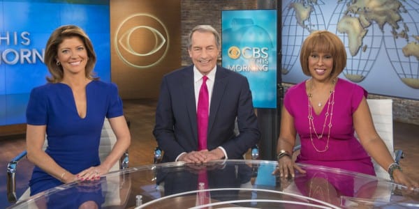 The CBS This Morning crew: typical of America's media celebrity culture: all three millionaires out of touch with reality, and enthusiastic endorsers of the American brand of democracy. 