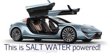 Stunning Salt Water Powered Car Is Ready For European Roads—or is it?