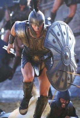 The Hollywood influence: Pitt's Achilles is problematic down to his blond hair: ancient Greeks (like modern Greeks) tend to look overwhelmingly Mediterranean).
