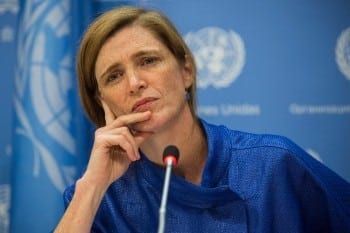 Samantha Power, US Ambassador to the UN. Like her predecessors, a tool for boundless imperial machinations. 