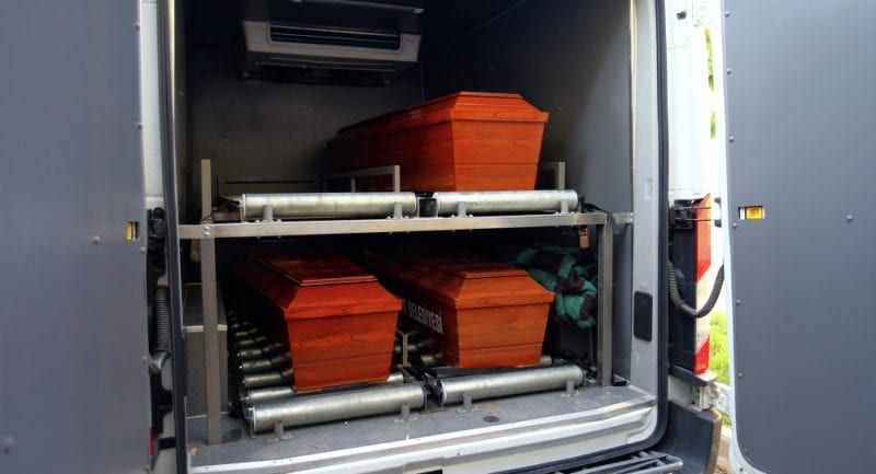 The image of baby coffins has become all too common. 