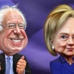 Bernie Sanders and Hillary Clinton - Caricatures