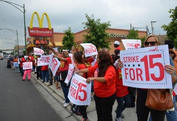 food workers strike, McDonald's strike