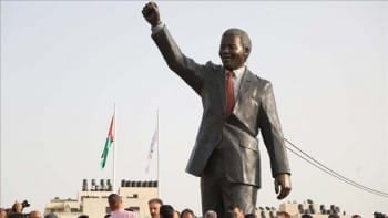Mandela statue in Ramallah. Issam Rimawi - Anadolu Agency ) via aa.com.