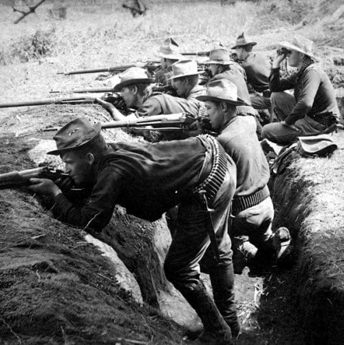 filipino-war-US troops in action vs Filipinos 1899