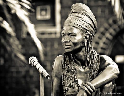 Full size sculpture of Brenda Fassier, a renowned South African anti-apartheid singer. Photo: Axel Bührmann