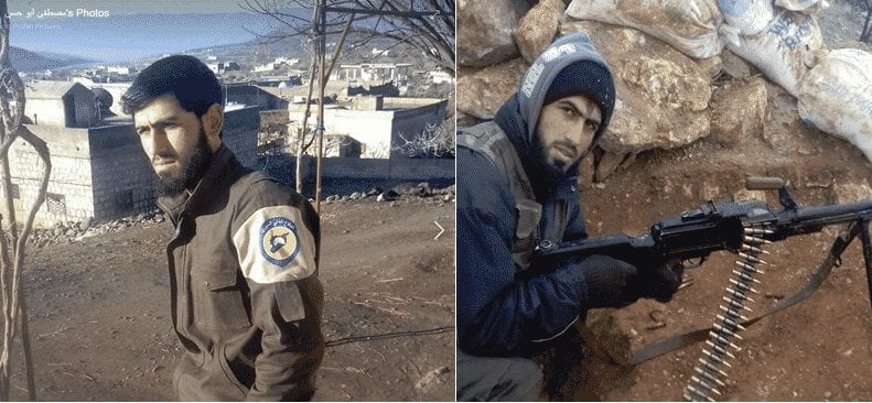 An ISIS White Helmet caught in his double role: propaganda asset and terrorist fighter. 