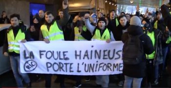 FRANCE: Now helicopters are dropping chemicals on Gilets Jaunes. Colonialist ways come home to roost.