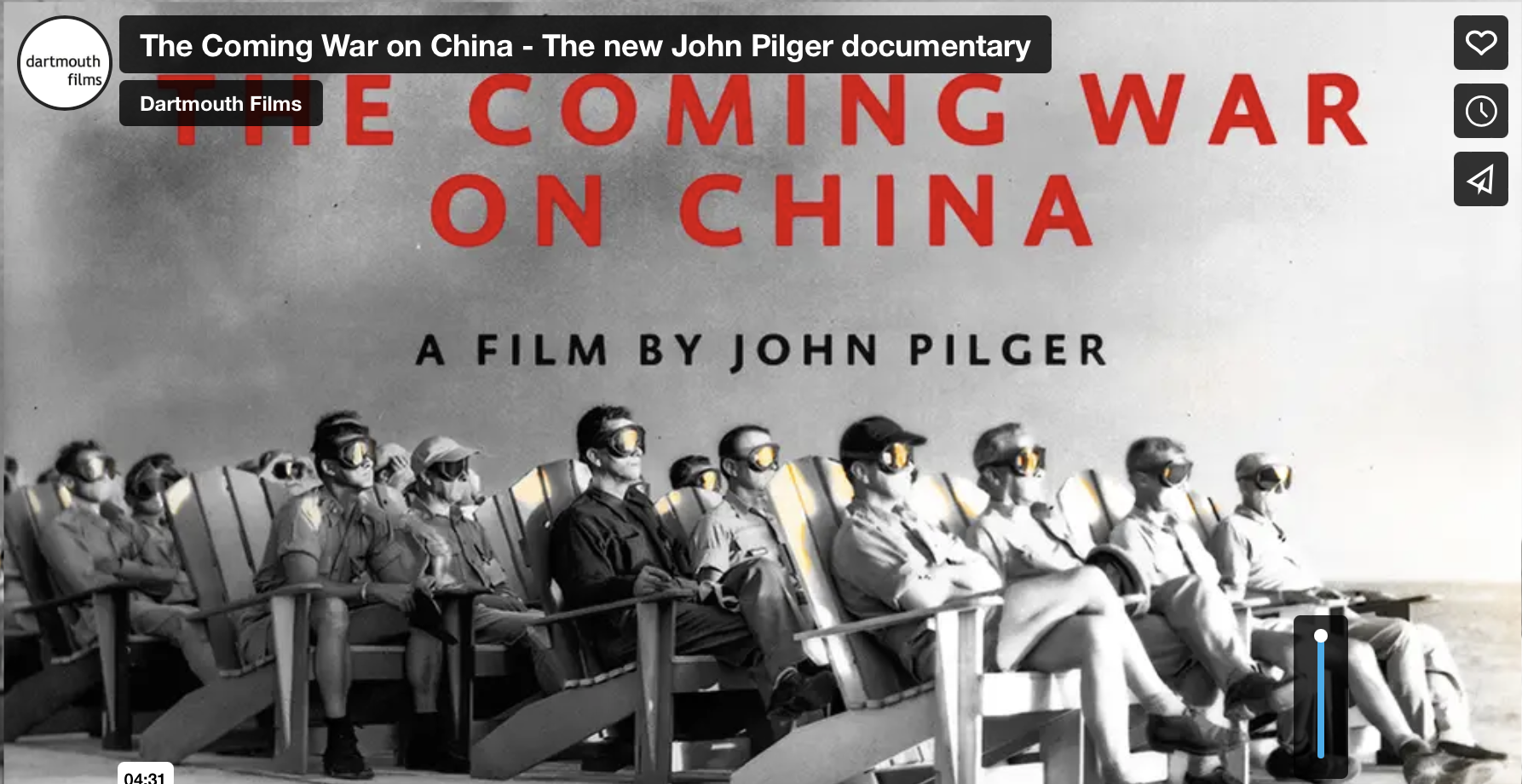 John Pilger: The US is Escalating War Tensions With China in Desperate Bid to Maintain Global Power