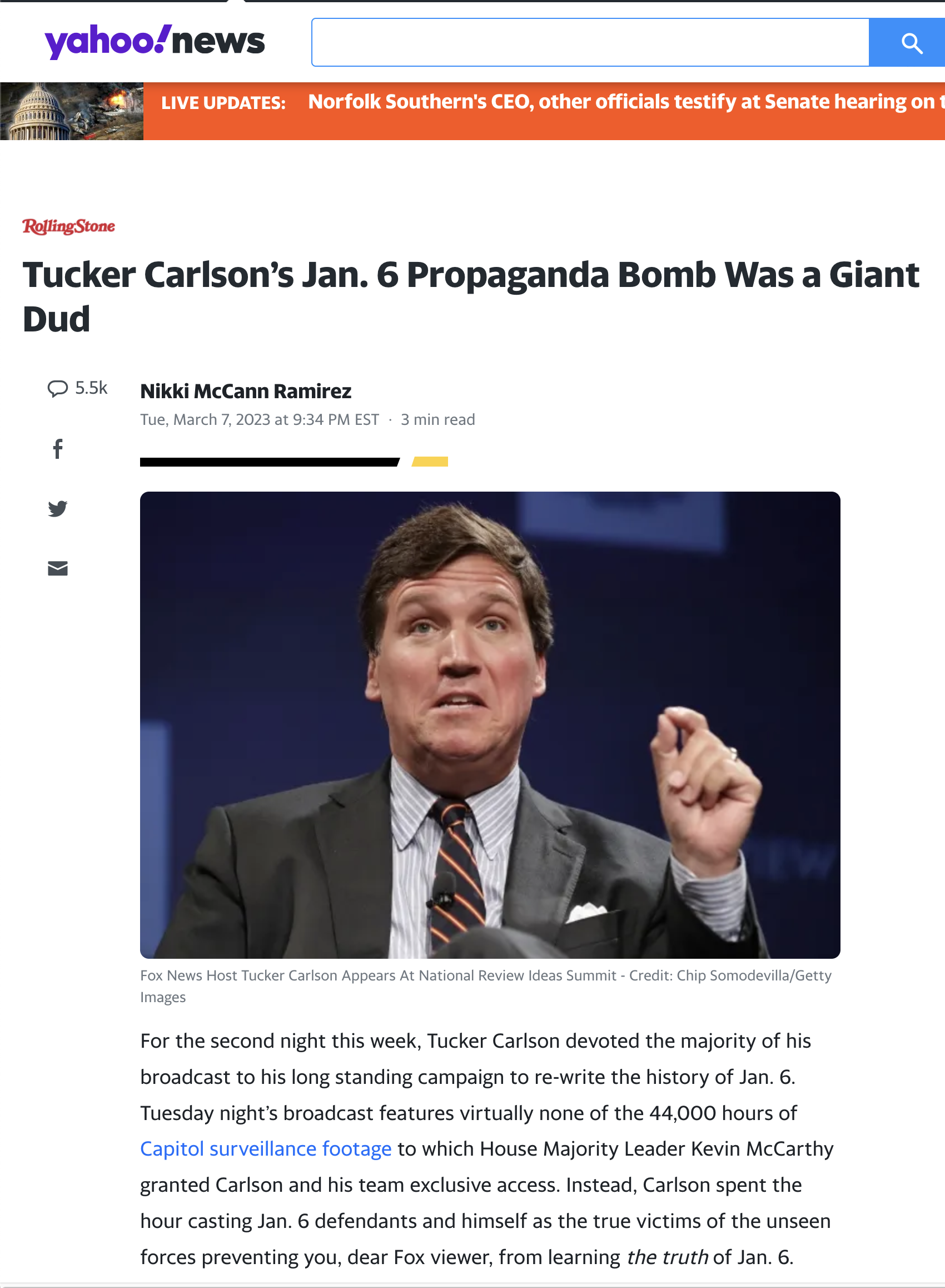 Tucker Carlson Tonight - Tuesday, March 7 (2023)