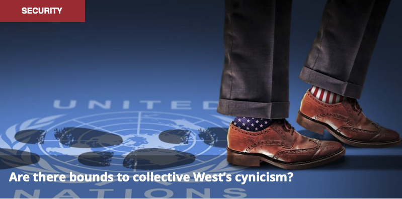 Are there bounds to collective West’s cynicism? (Apparently not).