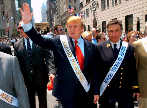 TRUMP MARCHING ISRAELI PARADE