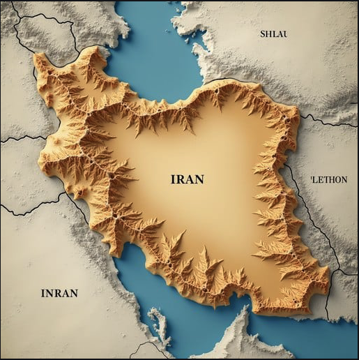 Iran topographic map