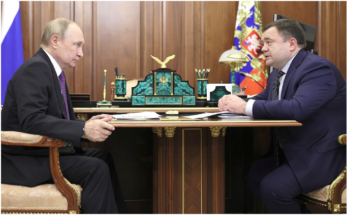 Putin meeting Meeting with Promsvyazbank CEO Pyotr Fradkov.